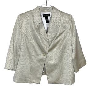 NWT Lane Bryant Gold Shimmer Blazer Size 18